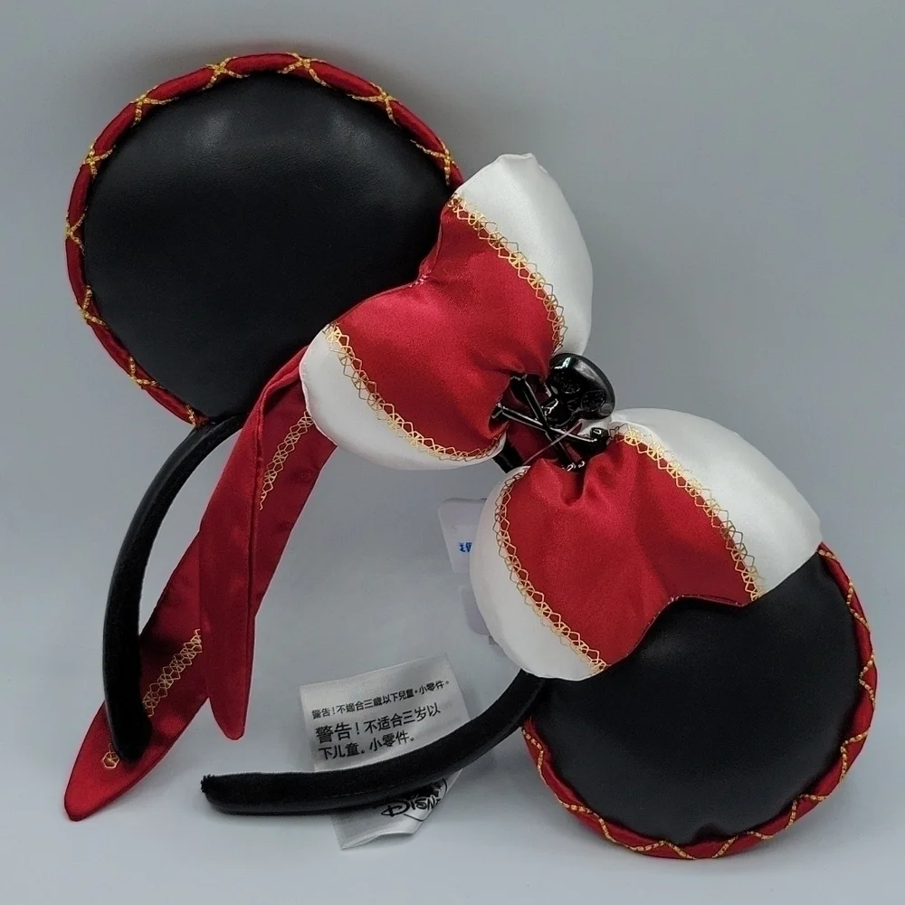 Disney Shanghai Faux Leather Pirate Minnie Mouse Ears